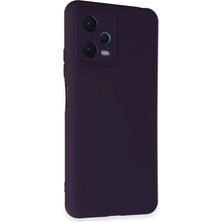 Redmi Note 12 5g Kılıf Nano Içi Kadife Silikon - Mor