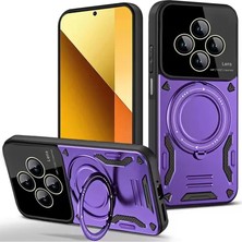 Redmi 14C Kılıf Joy Lens Standlı Kapak - Mor
