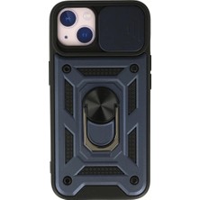 Bilfold Apple Iphone 15 Kılıf Pars Lens Yüzüklü Silikon - Lacivert