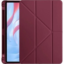 Bilfold Huawei Honor Pad X9A Kalemlikli Mars Tablet Kılıfı - Mürdüm