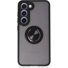 Galaxy M15 Kılıf Montreal Yüzüklü Silikon Kapak - Siyah