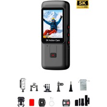 Metontech 5k Ultra Hd Aksiyon Kamerası | Zengin Kutu Içeriği, 170° Geniş Açılı Lens, Wi-Fi, Çift Ekranlı, Taşınabilir, Uzaktan Kumanda, Su Geçirmez Kılıf | Siyah