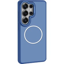 Cepustik Telefon Aksesuarları Galaxy S26 Ultra Kılıf M-Safe Şarj Özellikli Metal Kamera Çerçeveli Sanremo Silikon Kılıf