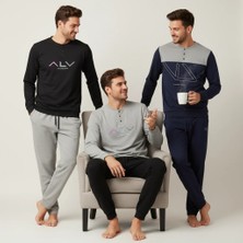 Bonbon Erkek Pamuklu Bohçalık Ve Çeyizlik 3 Adet 2'li Pijama Takımı ( AL009 V1, AL009 V2, AL008 V2 ) BB2481