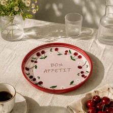 Sarkap Home 26 cm Bordo Bon Appetit Meyve Tabağı