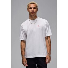 Nike Jordan Mens Tee Grafik Baskılı Erkek Tişört Beyaz