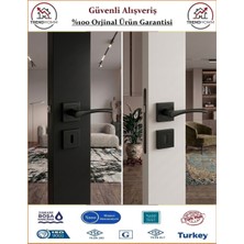 Trendhomm Bravo Rozetli İç Kapı Kolu - Mat Siyah - ODA