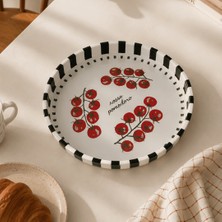 Sarkap Home 26 cm Rosso Pomodoro Siyah Meyve Tabağı
