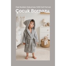 Özel Buldan Dokuması %100 Saf Pamuk Çocuk Bornozu
