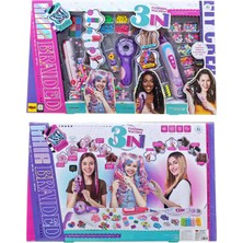 Brother Toys 3'ü 1 Arada Büyük Boy Saç Tasarım Seti Maşa Saç Örgüsü