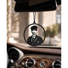 Karbonsoft Araba Süsü Ahşap Mustafa Kemal Atatürk Dikiz Aynası Süsü