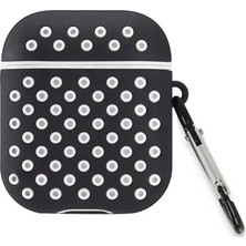 Bilfold Apple Airpods 2 (2.nesil) Spor Delikli Kılıf - Siyah-Beyaz