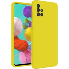 Bilfold Samsung Galaxy A31 Kılıf Nano Içi Kadife Silikon - Sarı