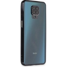 Bilfold Xiaomi Redmi Note 9 Pro Kılıf Razer Lensli Silikon - Siyah