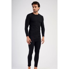 Obje Erkek Siyah Comfort Termal Uzun Alt