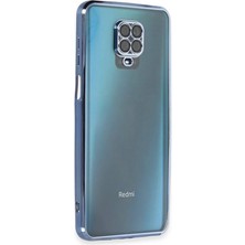 Bilfold Xiaomi Redmi Note 9 Pro Kılıf Razer Lensli Silikon - Açık Mavi