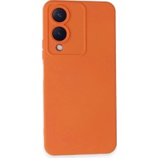 Bilfold Vivo Y17S Kılıf Nano Içi Kadife Silikon - Turuncu