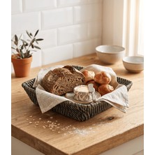 Sepetçi Baba Rattan Ekmek Sepeti Kare Large - SR19