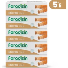 Feradisin 5li Paket - Misvak Özlü Doğal Florürsüz Beyazlatıcı Diş Macunu 90 gr - Gimdes Helal Sertifikalı