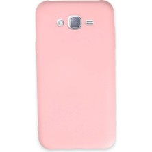 Bilfold Samsung Galaxy J7 Kılıf Nano Içi Kadife Silikon - Pudra