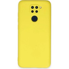 Bilfold Xiaomi Redmi Note 9 Kılıf Nano Içi Kadife Silikon - Sarı