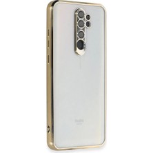 Bilfold Xiaomi Redmi Note 8 Pro Kılıf Razer Lensli Silikon - Gold