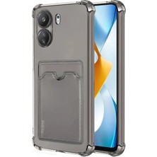 Bilfold Xiaomi Redmi 13C Kılıf Kart Şeffaf Silikon - Şeffaf