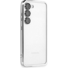 Bilfold Samsung Galaxy S24 Kılıf Razer Lensli Silikon - Gümüş