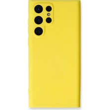 Bilfold Samsung Galaxy S24 Ultra Kılıf Nano Içi Kadife Silikon - Sarı