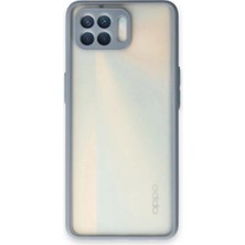 Bilfold Oppo Reno 4 Lite Kılıf Montreal Silikon Kapak - Gri