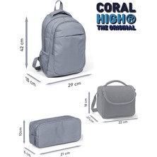 Coral High Lacivert Astronot-Space Desenli 3’lü Okul Çanta Seti