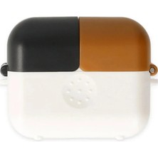 Bilfold Apple Airpods 3 (3.nesil) Basmalı Kılıf - Beyaz-Siyah-Kahverengi
