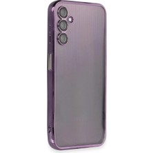 Bilfold Samsung Galaxy A14 4g Kılıf Razer Lensli Silikon - Mor