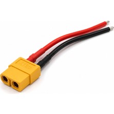 XT60 Awg Silikon Kablolu Soket (Dişi) (Yüksek Akım ve Sıcaklık Dayanımı)