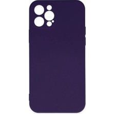 Bilfold Apple Iphone 12 Pro Max Kılıf Nano Içi Kadife Silikon - Mor