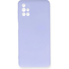Bilfold Samsung Galaxy M51 Kılıf Nano Içi Kadife Silikon - Lila