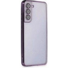 Bilfold Samsung Galaxy S21 Fe Kılıf Razer Lensli Silikon - Mor