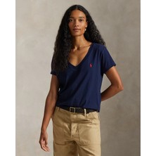 Polo Ralph Lauren Pamuklu Kadın V Yaka Tişört