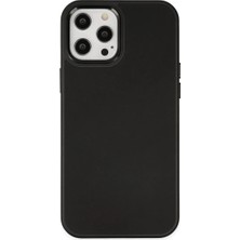 Bilfold Apple Iphone 12 Pro Max Kılıf Asya Deri Silikon - Siyah