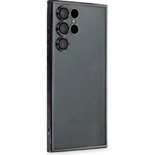 Bilfold Samsung Galaxy S22 Ultra Kılıf Razer Lensli Silikon - Siyah