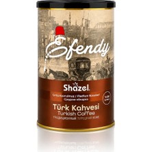 Shazel Efendy Türk Kahvesi | Silindir Teneke Kutu 500GR | Geleneksel Orta Kavrulmuş