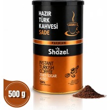 Shazel Hazır Türk Kahvesi | Sade | 500GR Teneke Kutu | Şekersiz