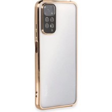 Bilfold Xiaomi Redmi Note 11 Kılıf Razer Lensli Silikon - Gold