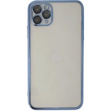 Bilfold Apple Iphone 11 Pro Kılıf Razer Lensli Silikon - Açık Mavi
