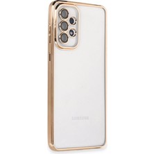 Bilfold Samsung Galaxy A33 5g Kılıf Razer Lensli Silikon - Gold
