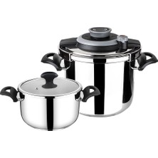 Tantitoni Powercook Siyah Düdüklü Tencere Seti 4 + 7 lt