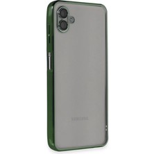 Bilfold Samsung Galaxy A04 Kılıf Razer Lensli Silikon - Yeşil
