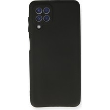 Renas Store Galaxy A22 Kılıf First Silikon - Siyah