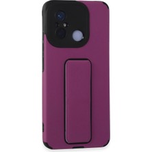 İlk El Grup Xiaomi Redmi 12C Kılıf Mega Standlı Silikon - Mor