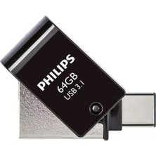 EstoreBox FM64DC152B/00 64GB 2 In 1 Type-C/usb 3.1 Siyah Gri USB Flash Bellek